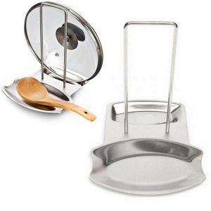 Holder Pot Cover Rack Stand Pan Lid Spoon Cookware