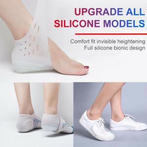 Useful Invisible Height Lift Heel Pad Sock Liners Increase Insole Pain Relieve